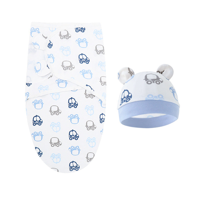Mivorelle Newborn Swaddle Set — Pure Cotton Blanket & Hat