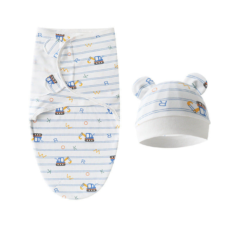 Mivorelle Newborn Swaddle Set — Pure Cotton Blanket & Hat