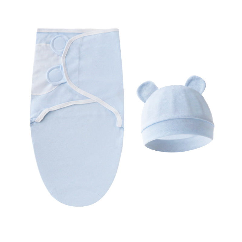 Mivorelle Newborn Swaddle Set — Pure Cotton Blanket & Hat