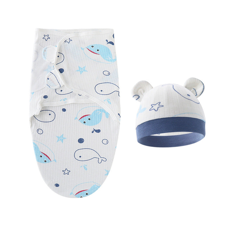 Mivorelle Newborn Swaddle Set — Pure Cotton Blanket & Hat