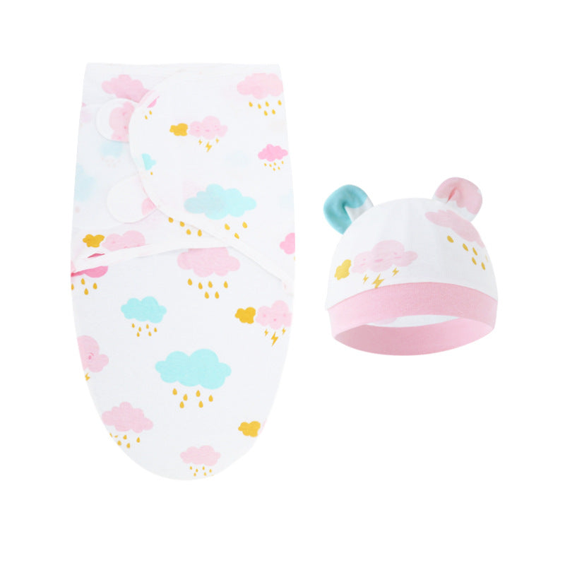 Mivorelle Newborn Swaddle Set — Pure Cotton Blanket & Hat