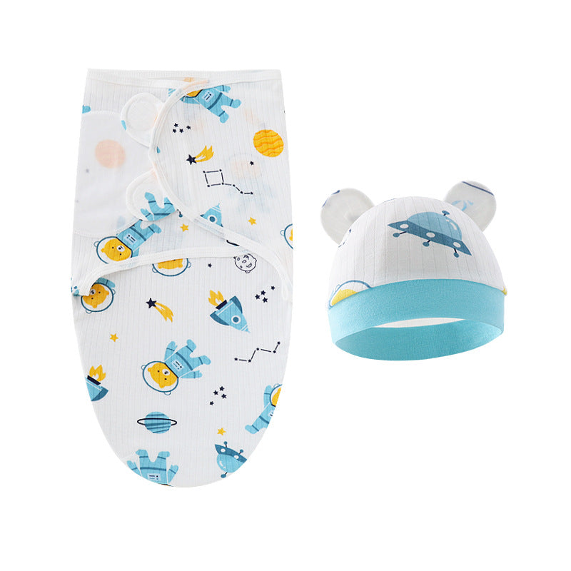 Mivorelle Newborn Swaddle Set — Pure Cotton Blanket & Hat
