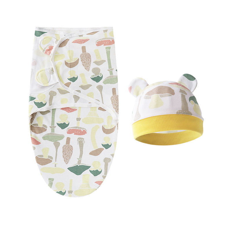 Mivorelle Newborn Swaddle Set — Pure Cotton Blanket & Hat