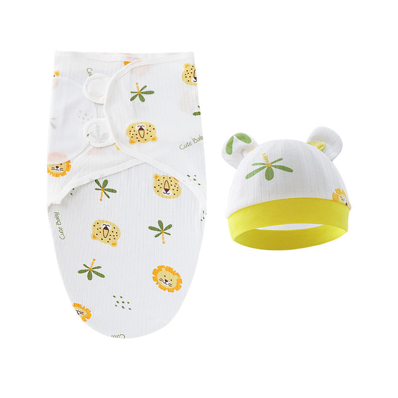 Mivorelle Newborn Swaddle Set — Pure Cotton Blanket & Hat