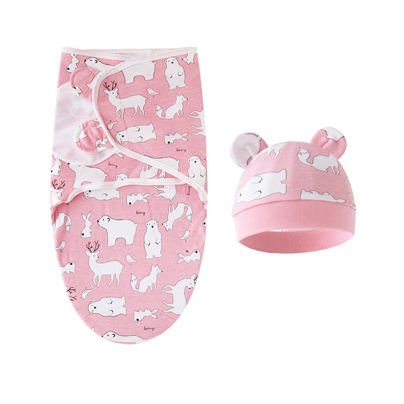 Mivorelle Newborn Swaddle Set — Pure Cotton Blanket & Hat