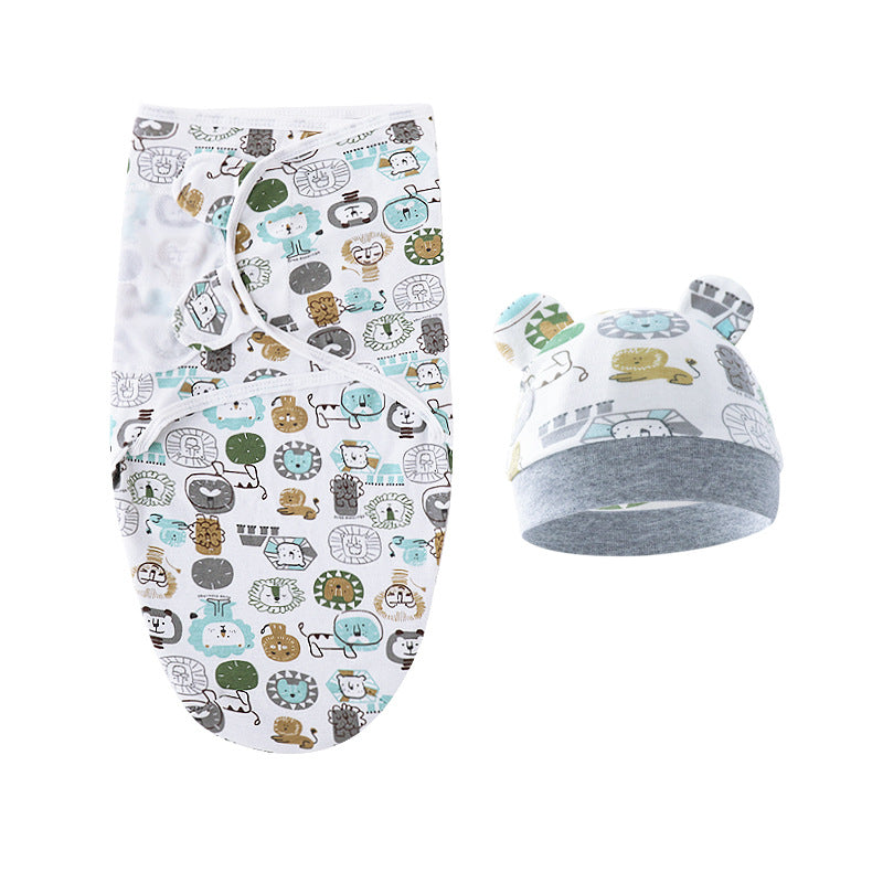 Mivorelle Newborn Swaddle Set — Pure Cotton Blanket & Hat