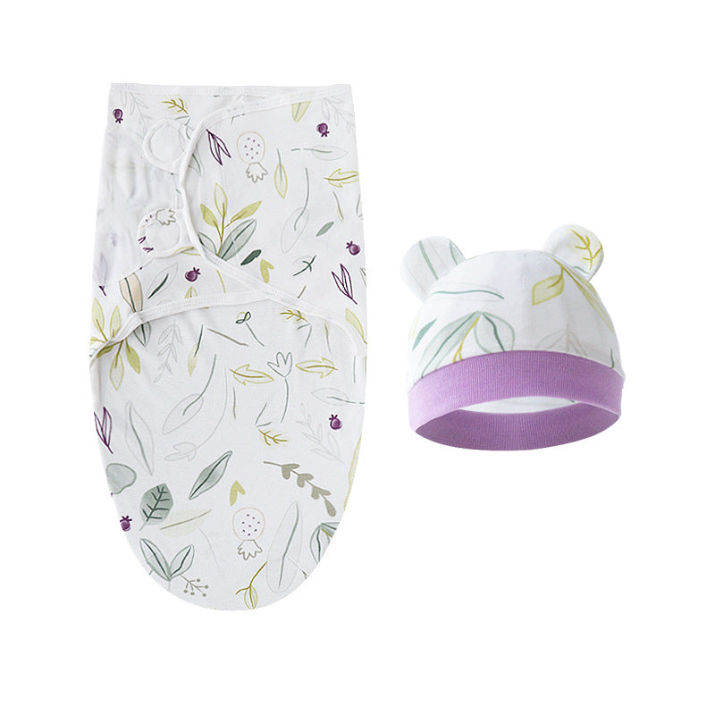 Mivorelle Newborn Swaddle Set — Pure Cotton Blanket & Hat