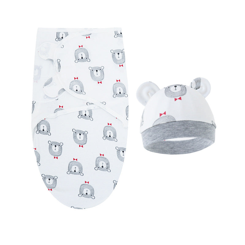 Mivorelle Newborn Swaddle Set — Pure Cotton Blanket & Hat