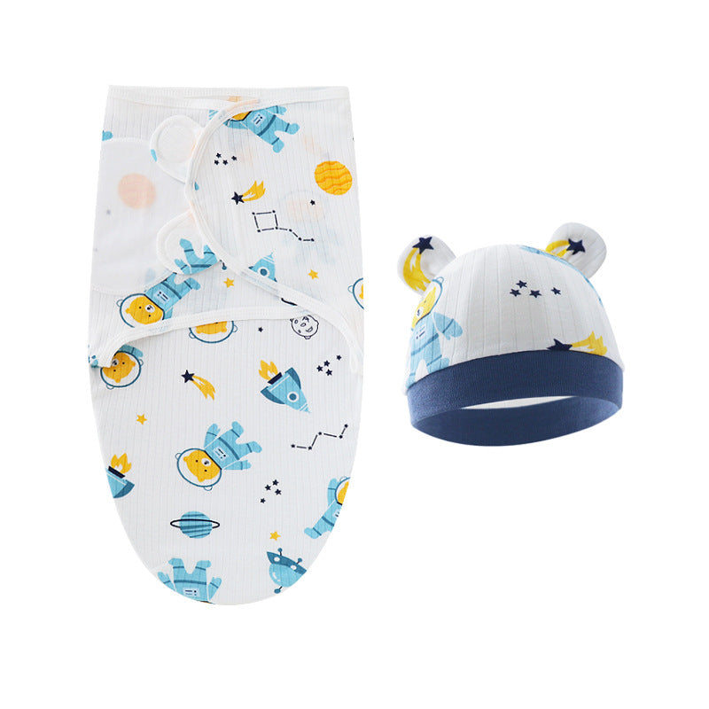 Mivorelle Newborn Swaddle Set — Pure Cotton Blanket & Hat