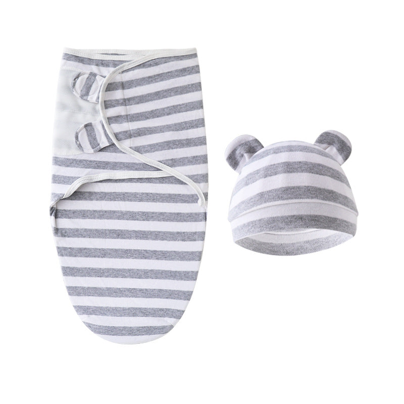 Mivorelle Newborn Swaddle Set — Pure Cotton Blanket & Hat