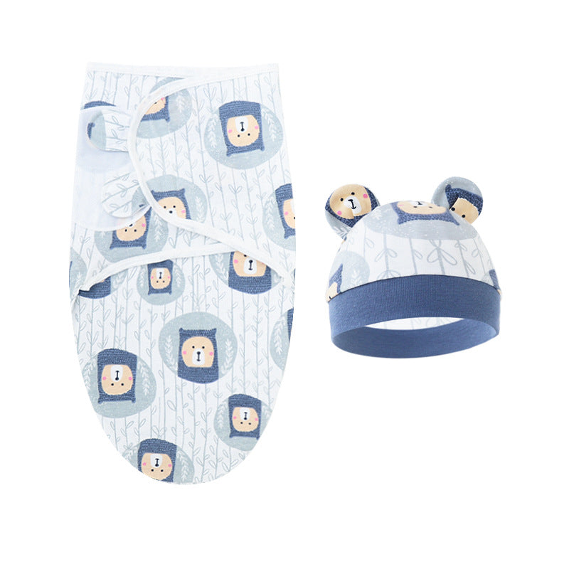 Mivorelle Newborn Swaddle Set — Pure Cotton Blanket & Hat