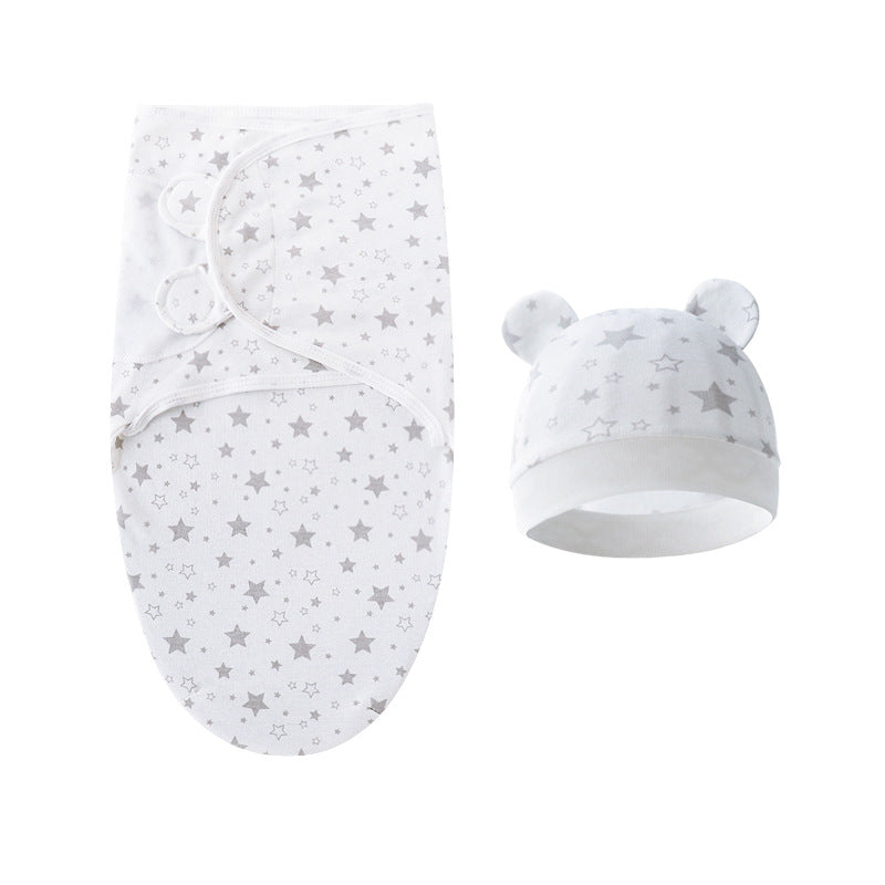 Mivorelle Newborn Swaddle Set — Pure Cotton Blanket & Hat