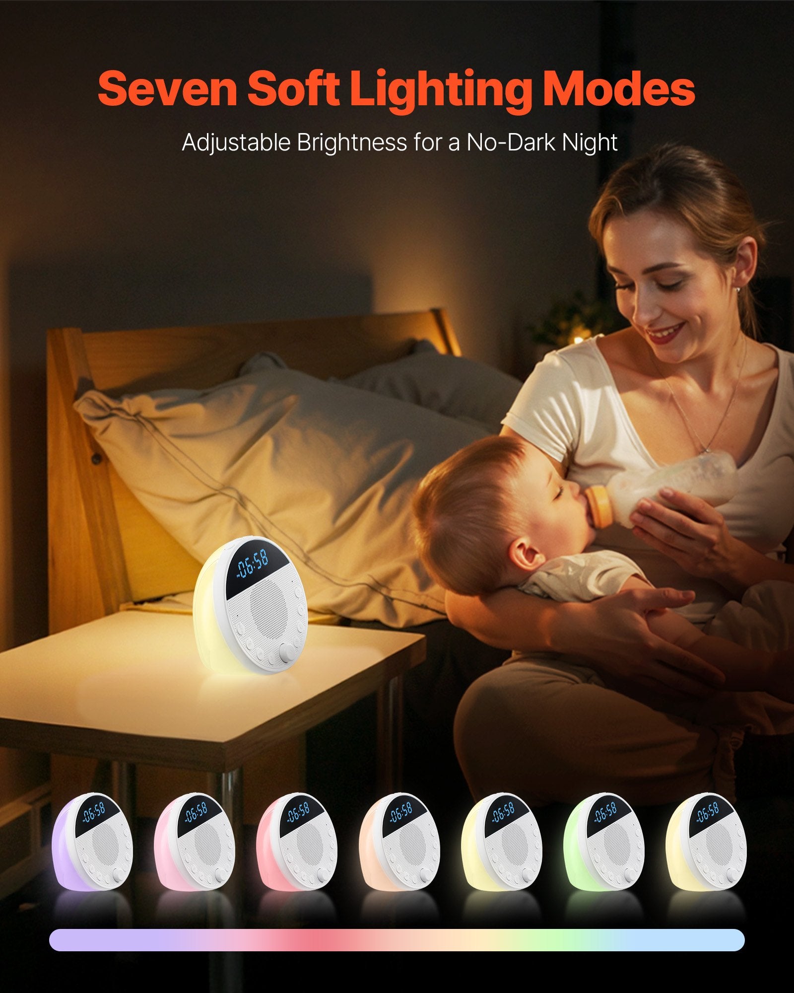 Mivorelle Baby Sleep Soother — 18 Soothing Sounds & Night Light
