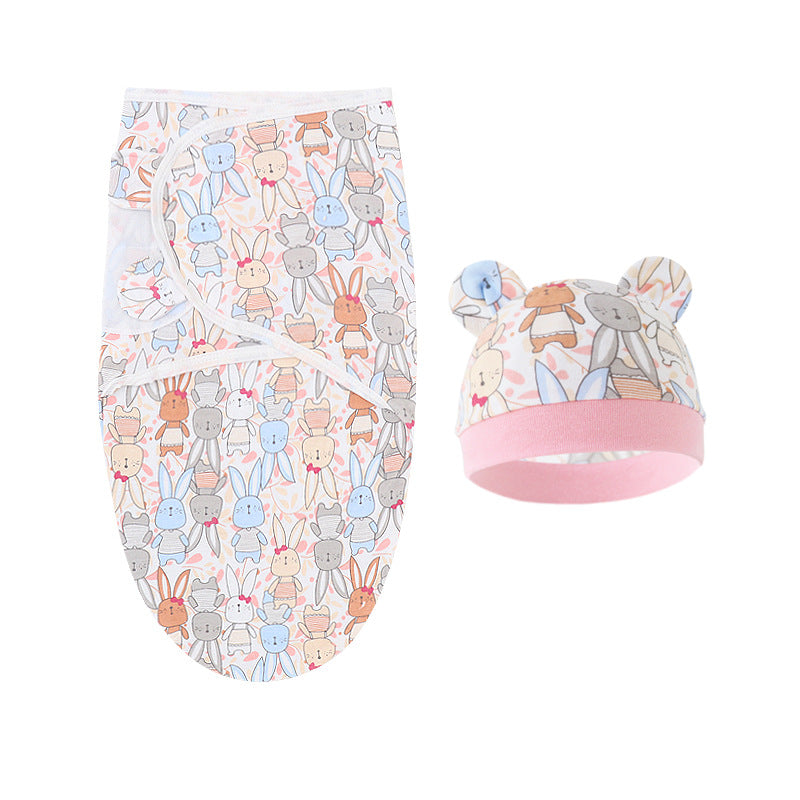 Mivorelle Newborn Swaddle Set — Pure Cotton Blanket & Hat