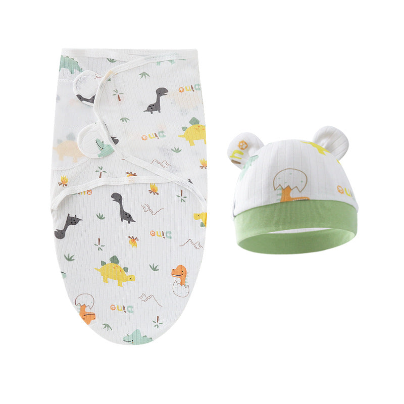 Mivorelle Newborn Swaddle Set — Pure Cotton Blanket & Hat