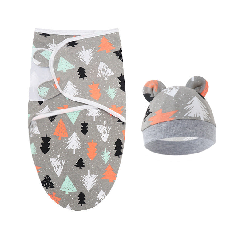 Mivorelle Newborn Swaddle Set — Pure Cotton Blanket & Hat