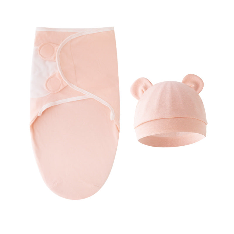 Mivorelle Newborn Swaddle Set — Pure Cotton Blanket & Hat