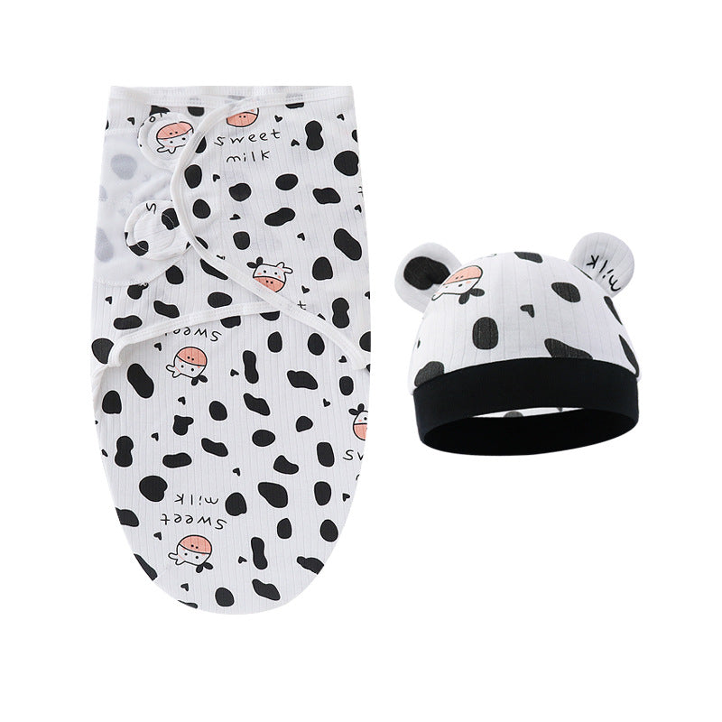 Mivorelle Newborn Swaddle Set — Pure Cotton Blanket & Hat