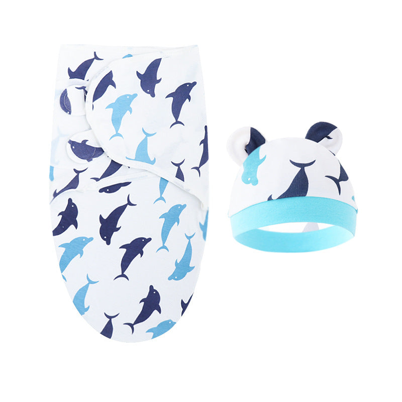 Mivorelle Newborn Swaddle Set — Pure Cotton Blanket & Hat