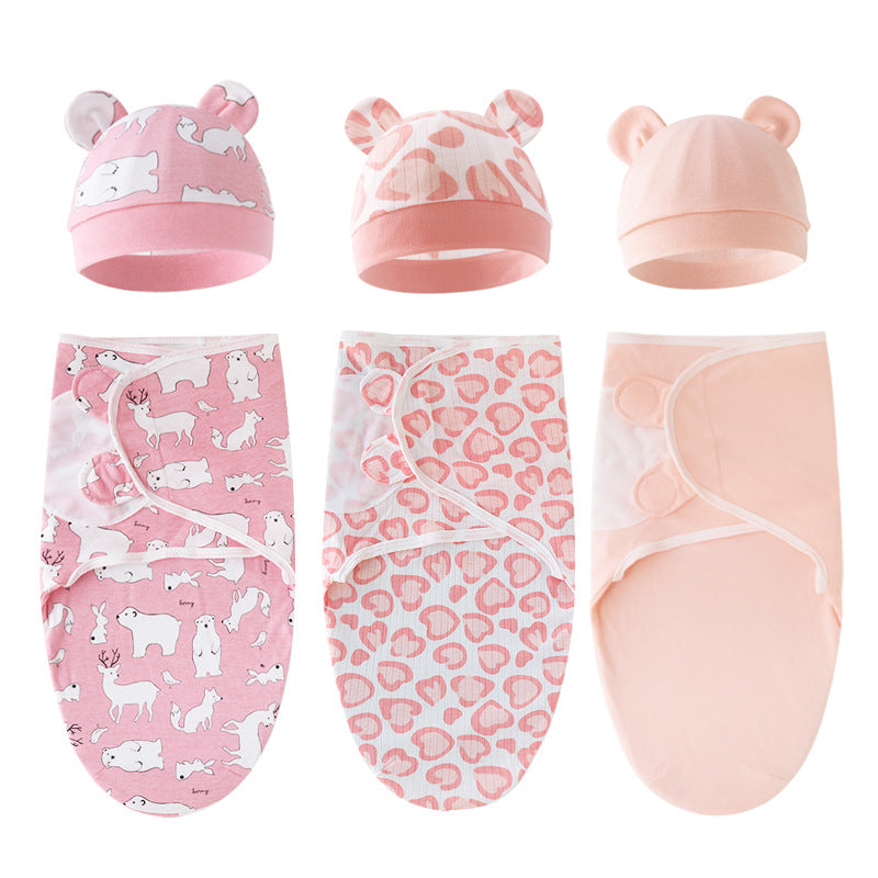 Mivorelle Newborn Swaddle Set — Pure Cotton Blanket & Hat