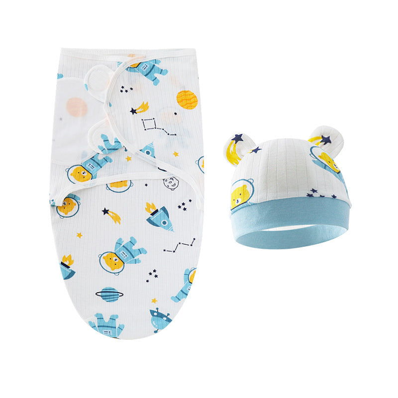 Mivorelle Newborn Swaddle Set — Pure Cotton Blanket & Hat