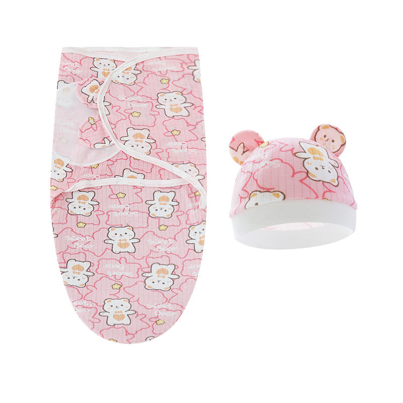 Mivorelle Newborn Swaddle Set — Pure Cotton Blanket & Hat