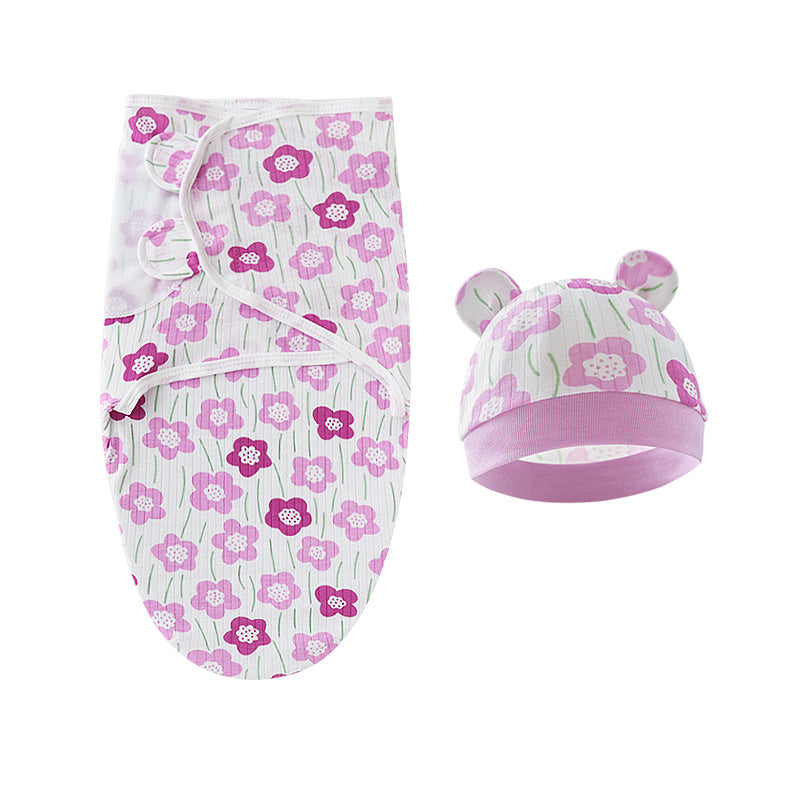 Mivorelle Newborn Swaddle Set — Pure Cotton Blanket & Hat