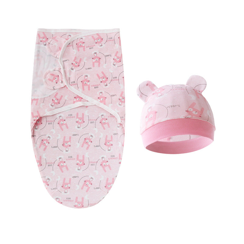 Mivorelle Newborn Swaddle Set — Pure Cotton Blanket & Hat