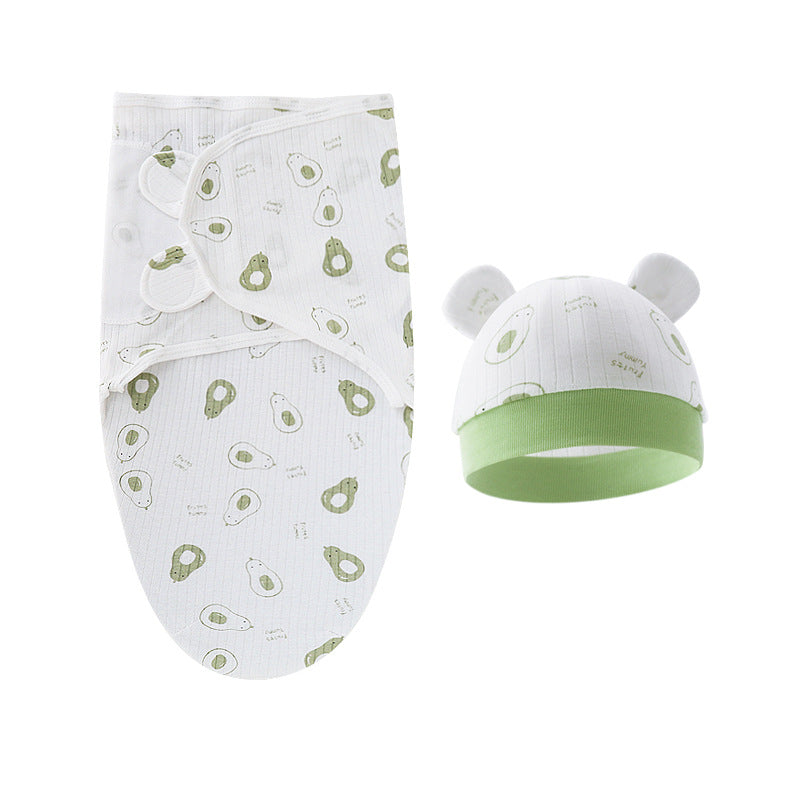 Mivorelle Newborn Swaddle Set — Pure Cotton Blanket & Hat