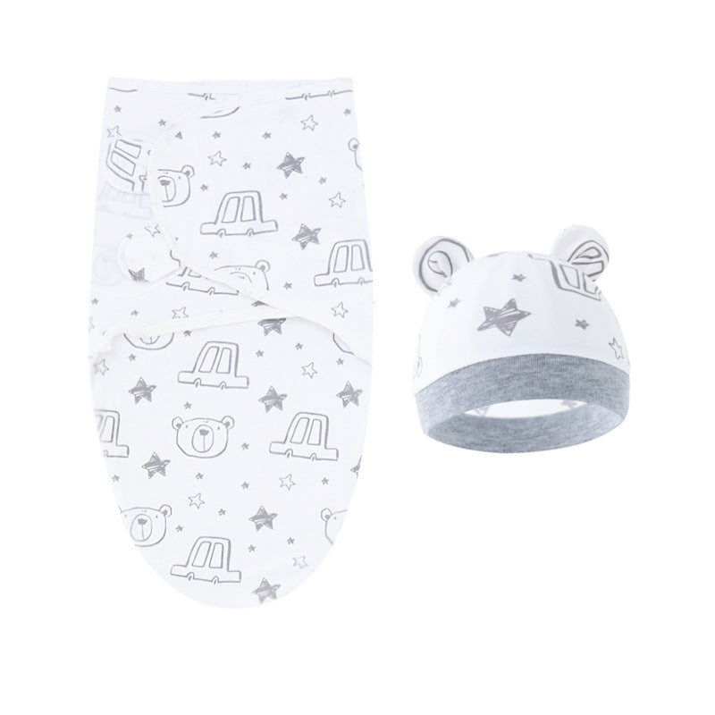 Mivorelle Newborn Swaddle Set — Pure Cotton Blanket & Hat