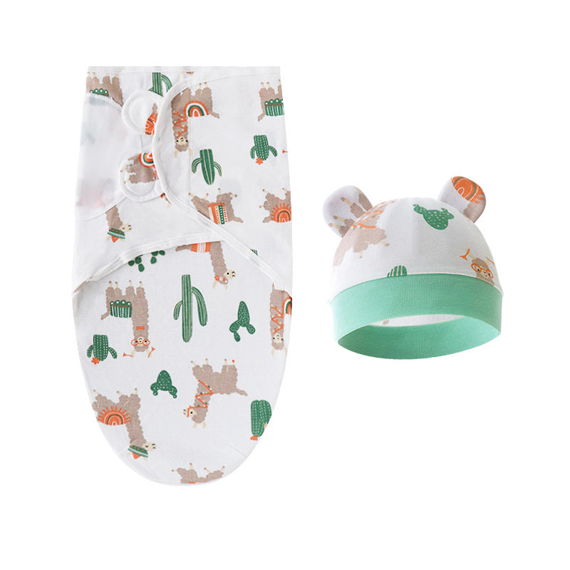 Mivorelle Newborn Swaddle Set — Pure Cotton Blanket & Hat