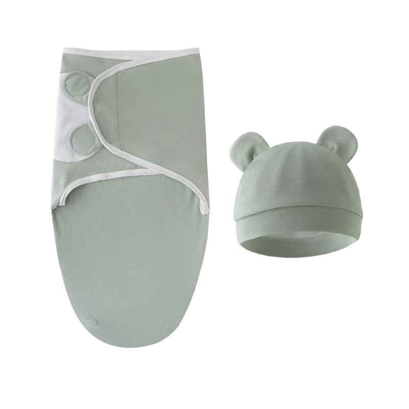 Mivorelle Newborn Swaddle Set — Pure Cotton Blanket & Hat