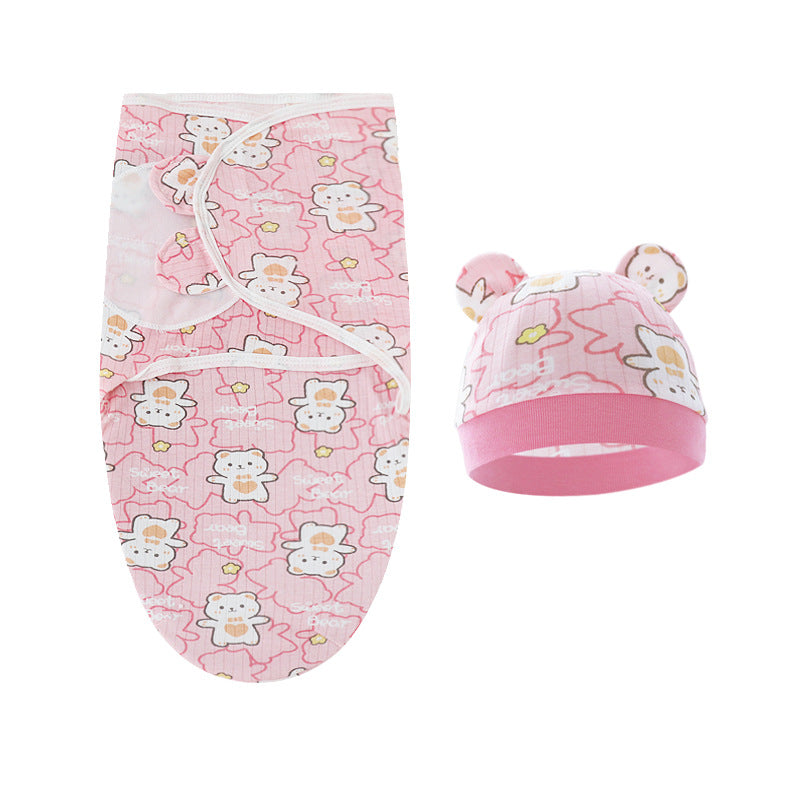 Mivorelle Newborn Swaddle Set — Pure Cotton Blanket & Hat