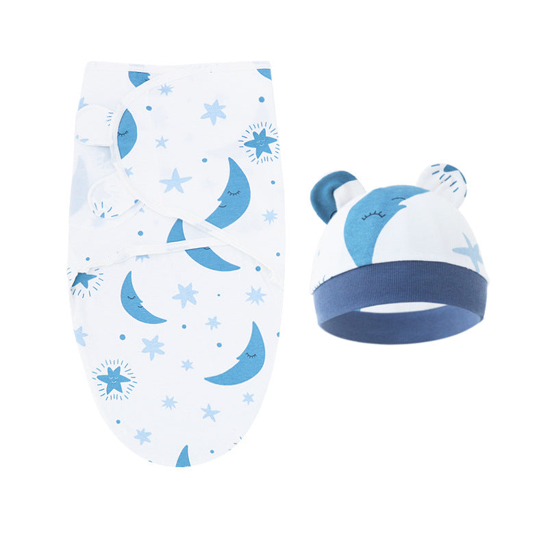 Mivorelle Newborn Swaddle Set — Pure Cotton Blanket & Hat