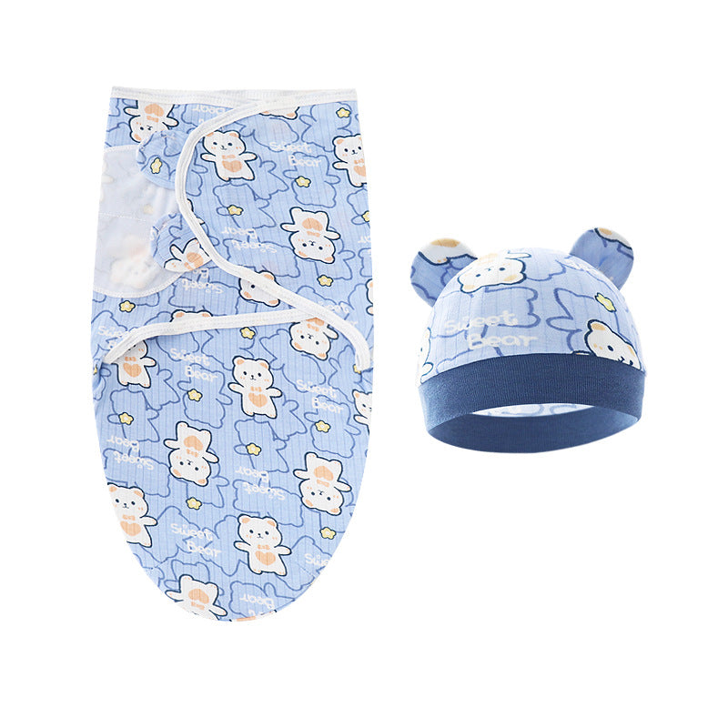 Mivorelle Newborn Swaddle Set — Pure Cotton Blanket & Hat