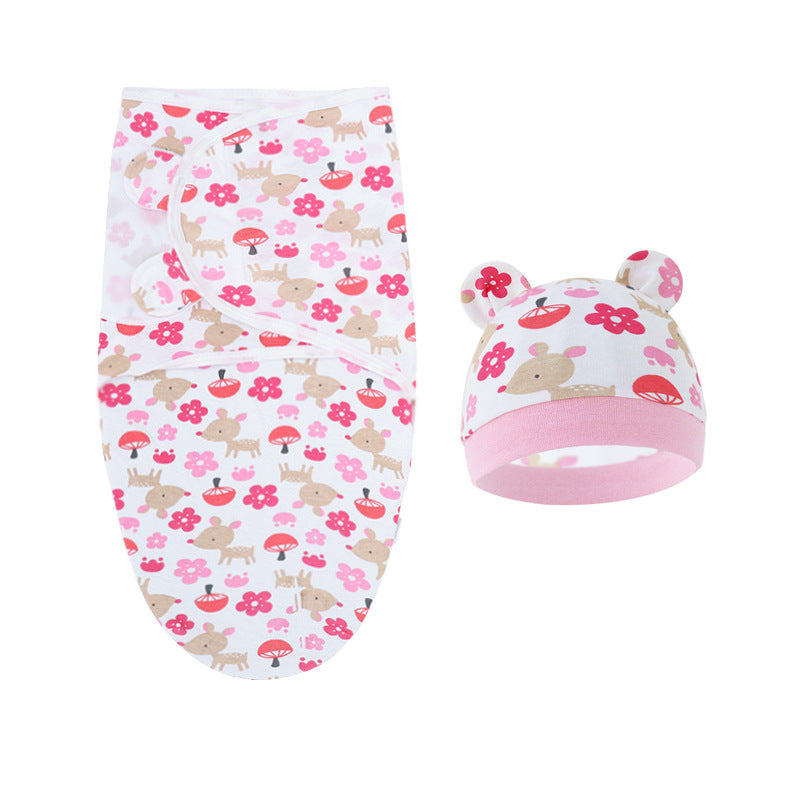 Mivorelle Newborn Swaddle Set — Pure Cotton Blanket & Hat