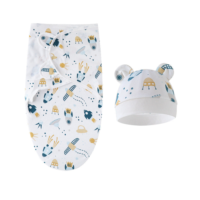 Mivorelle Newborn Swaddle Set — Pure Cotton Blanket & Hat