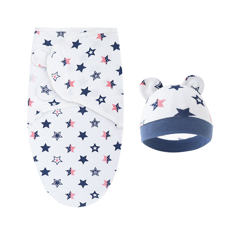 Mivorelle Newborn Swaddle Set — Pure Cotton Blanket & Hat