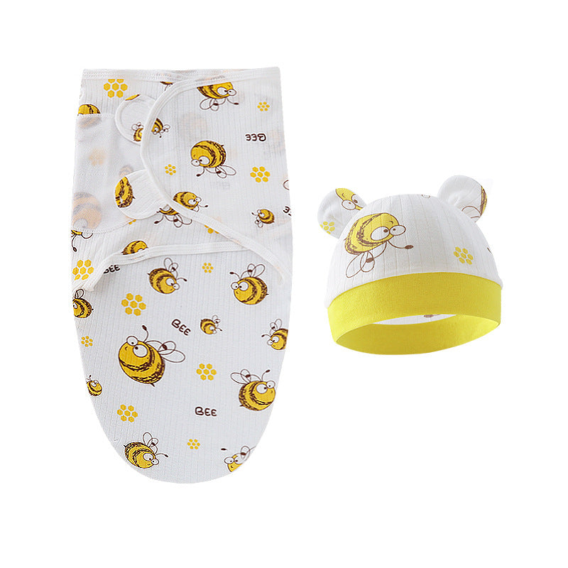 Mivorelle Newborn Swaddle Set — Pure Cotton Blanket & Hat