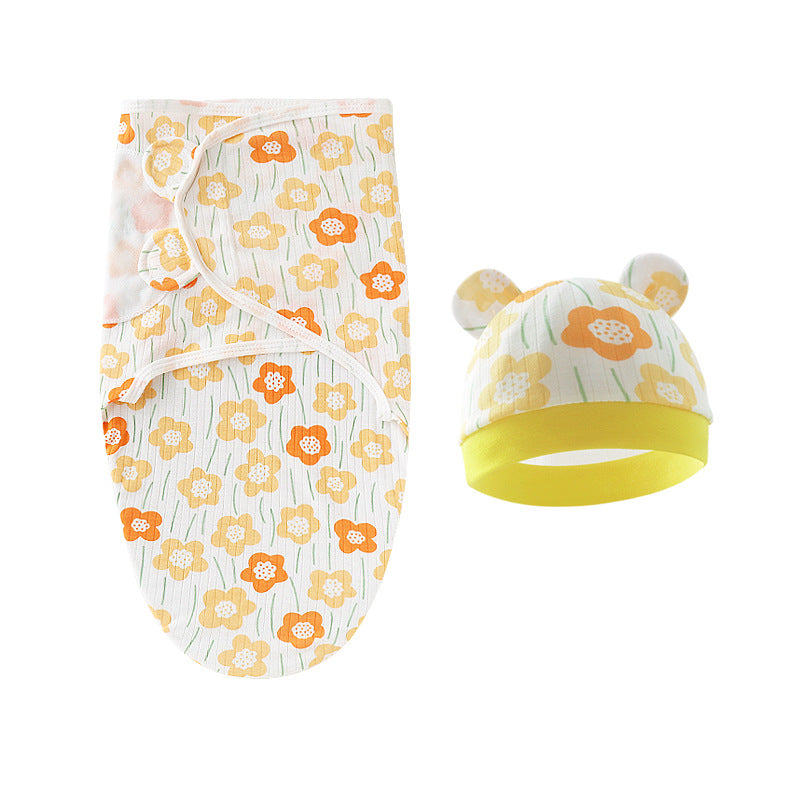 Mivorelle Newborn Swaddle Set — Pure Cotton Blanket & Hat