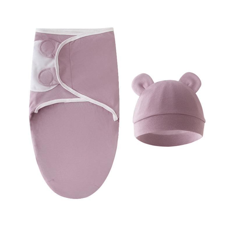Mivorelle Newborn Swaddle Set — Pure Cotton Blanket & Hat