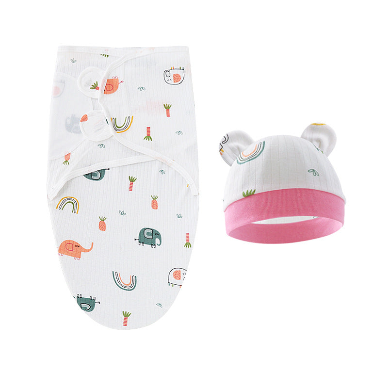 Mivorelle Newborn Swaddle Set — Pure Cotton Blanket & Hat