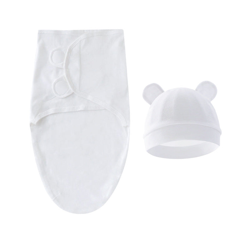 Mivorelle Newborn Swaddle Set — Pure Cotton Blanket & Hat