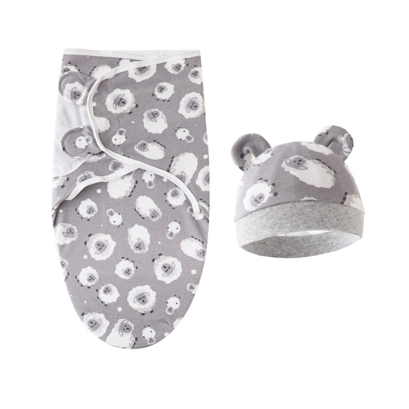Mivorelle Newborn Swaddle Set — Pure Cotton Blanket & Hat