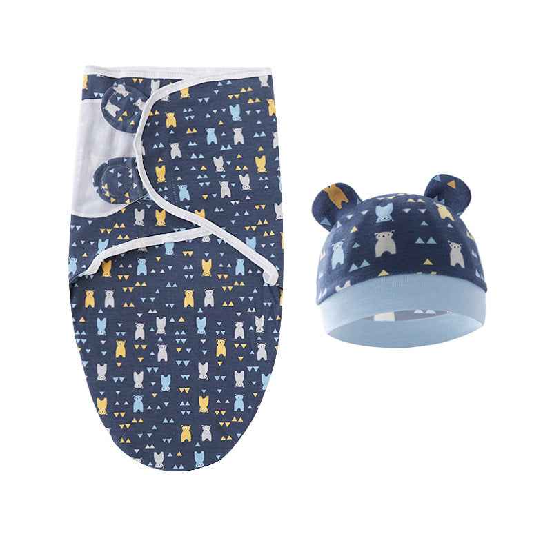 Mivorelle Newborn Swaddle Set — Pure Cotton Blanket & Hat