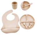 Mivorelle Baby Feeding Set — Silicone Bib, Bowl, Plate & Cutlery