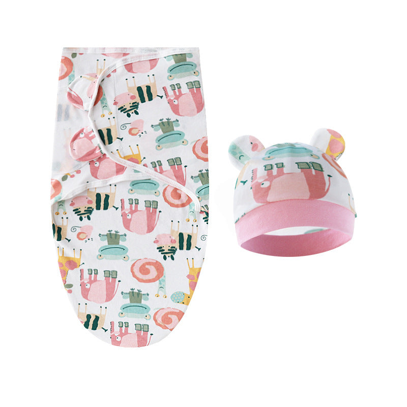 Mivorelle Newborn Swaddle Set — Pure Cotton Blanket & Hat