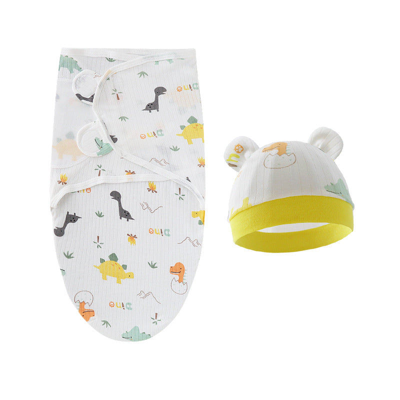 Mivorelle Newborn Swaddle Set — Pure Cotton Blanket & Hat