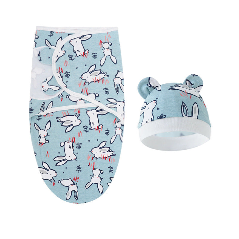 Mivorelle Newborn Swaddle Set — Pure Cotton Blanket & Hat
