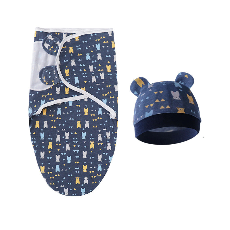 Mivorelle Newborn Swaddle Set — Pure Cotton Blanket & Hat